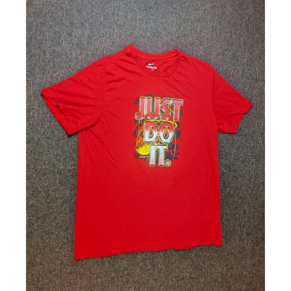 NIKE Men's Dri-FIT JDI Graphic Basketball T-Shirt in Red University Size XL Tee